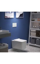 Комплект BERGES Инсталляция NOVUM525 + Подвесной унитаз FLOE Rimless + Кнопка смыва L1 белая