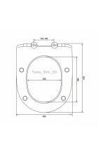 Комплект BERGES Инсталляция NOVUM525 + Подвесной унитаз OKUS + Кнопка смыва D5 черная Soft Touch