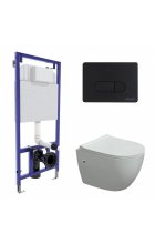 Комплект BERGES Инсталляция NOVUM525 + Подвесной унитаз OKUS + Кнопка смыва D5 черная Soft Touch Комплект BERGES Инсталляция NOVUM525 + Подвесной унитаз OKUS + Кнопка смыва D5 черная Soft Touch