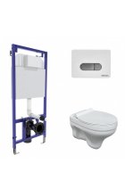 Комплект BERGES Инсталляция NOVUM + Подвесной унитаз ALBIT S + Кнопка смыва D7 белая/хром Комплект BERGES Инсталляция NOVUM + Подвесной унитаз ALBIT S + Кнопка смыва D7 белая/хром