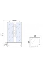 Душевая кабина RIVER DESNA 80/43 MT без г/м