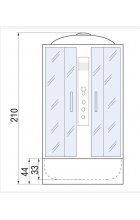 Душевая кабина RIVER DESNA 90/44 MT без г/м