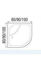 Душевая кабина RIVER DESNA 90/44 MT без г/м