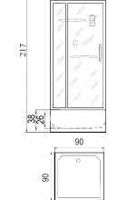 Душевая кабина RIVER TANA 90/38