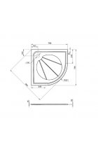 Литьевой поддон Good Door Эклипс 80х80 Антрацит