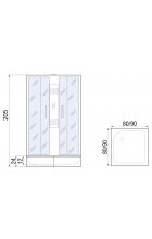 Душевая кабина RIVER Quadro 90/24 MT без крыши