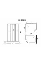 Душевая кабина Niagara Promo P90/70/26R/MT/BK