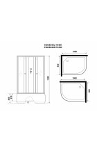 Душевая кабина Niagara E100/80/40L/TN/BK