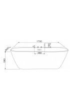 Акриловая ванна ESBANO SAN MARINO-SM отдельностоящая  Акриловая ванна ESBANO SAN MARINO-SM отдельностоящая