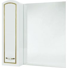 Зеркало-шкаф Bellezza Амелия 70L патина золото