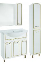Зеркало-шкаф Bellezza Амелия 70R патина золото