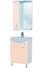 Зеркало-шкаф Bellezza Астра 55L бежевое