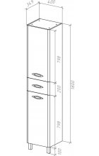 Пенал Bellezza Джела 40L напольный белый