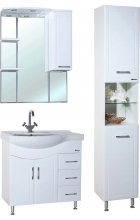 Зеркало-шкаф Bellezza Коралл 85R белое с подсветкой