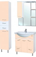 Зеркало-шкаф Bellezza Мари 75L белое/бежевое