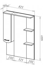 Зеркало-шкаф Bellezza Мари 85L белое