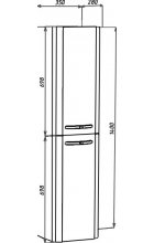 Пенал Bellezza Олимпия 35L подвесной белый