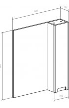 Зеркало-шкаф Bellezza Пегас 70L белое