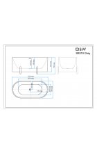Акриловая ванна Black&White SB310 Grey 170х78