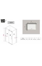 Душевой уголок Black&White S208 120х90
