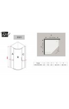 Душевой уголок Black&White S301-1000