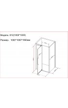 Душевой уголок Black&White S812 CF 100х100