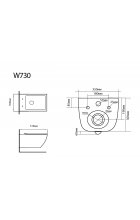 Унитаз Black&White W-730 подвесной