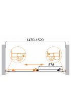 Душевая дверь CEZARES MOLVENO-BF-1-150-P-Cr