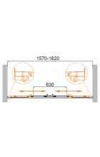 Душевая дверь CEZARES MOLVENO-BF-2-160-C-Cr-IV