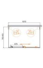 Душевой уголок CEZARES MOLVENO-AH-12-160/80-C-Cr-IV
