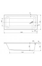Акриловая ванна CEZARES PLANE SOLO MINI-160-70-42