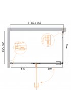 Душевой уголок CEZARES BELLAGIO-AH-1-120/80-C-NERO