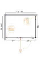 Душевой уголок CEZARES BELLAGIO-AH-1-120/100-C-BORO