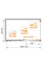 Душевой уголок CEZARES PREMIER-SOFT-W-AH-1-130/90-C-Cr-IV