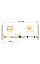 Душевая дверь CEZARES STYLUS-SOFT-BF-1-150-C-Cr