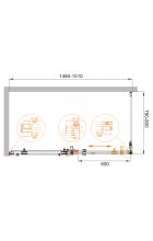 Душевой уголок CEZARES STYLUS-O-M-AH-1-150/80-C-Cr