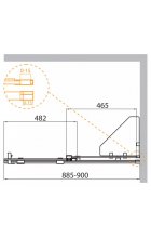 Душевая перегородка CEZARES STREAM-BF-1-90-C-Cr