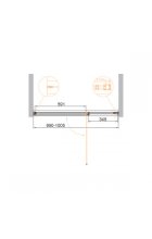 Душевая дверь CEZARES URBAN-B-12-100-C-CR