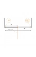 Душевая дверь CEZARES URBAN-B-12-140-C-NERO