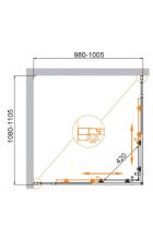 Душевой уголок CEZARES MOLVENO-AH-22-110/100-C-Cr-IV