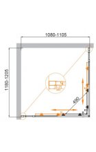 Душевой уголок CEZARES MOLVENO-AH-22-120/110-C-Cr-IV