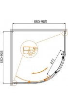 Душевой уголок CEZARES MOLVENO-R-1-90-P-Cr Душевой уголок CEZARES MOLVENO-R-1-90-P-Cr