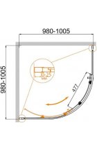Душевой уголок CEZARES MOLVENO-R-1-100-P-Cr