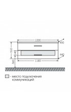 Тумба с раковиной Санта Виктория 120 подвесная