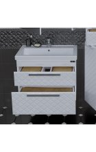Тумба с раковиной Санта Калипсо 80, 2 ящика, подвесная 