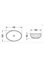 Раковина для ванной CeramaLux GL49-CP