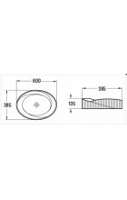 Раковина для ванной CeramaLux 78750MB