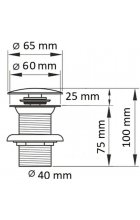 Донный клапан для раковины CeramaLux RD025