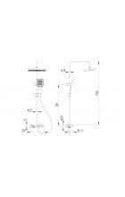 Душевая стойка Cerutti SALVI цвет графит Душевая стойка Cerutti SALVI цвет графит