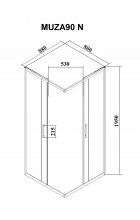 Душевой уголок Cerutti SPA MUZA90N Душевой уголок Cerutti SPA MUZA90N